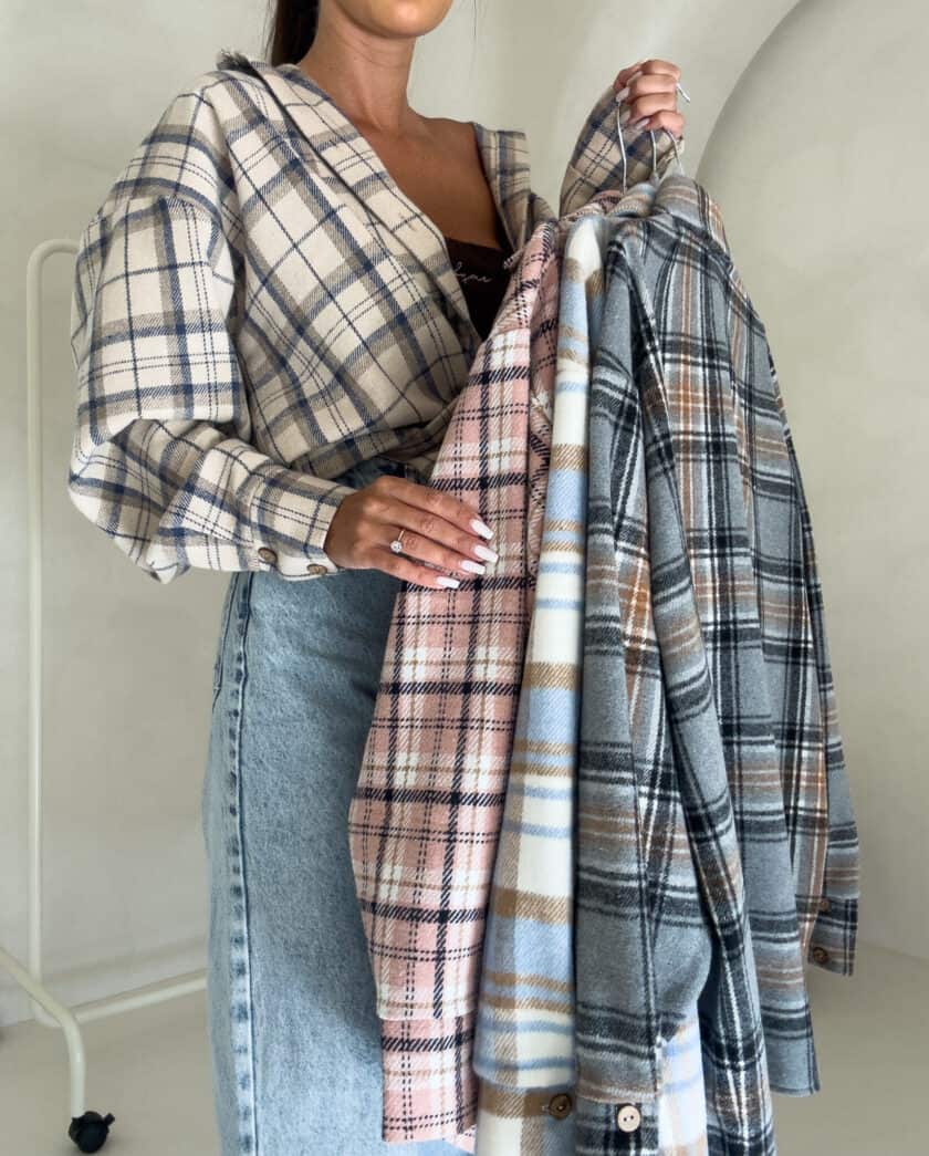 Koszula KRATA - beżowa - obrazek 9