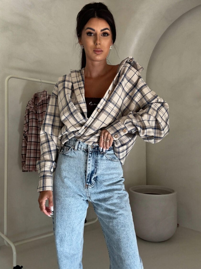 Koszula KRATA - beżowa - obrazek 13