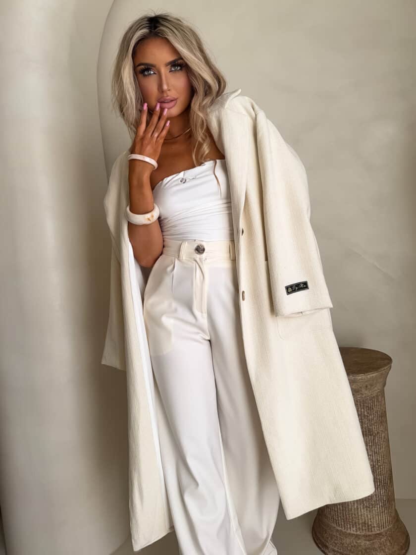 Płaszcz BOSS – ecru - obrazek 4