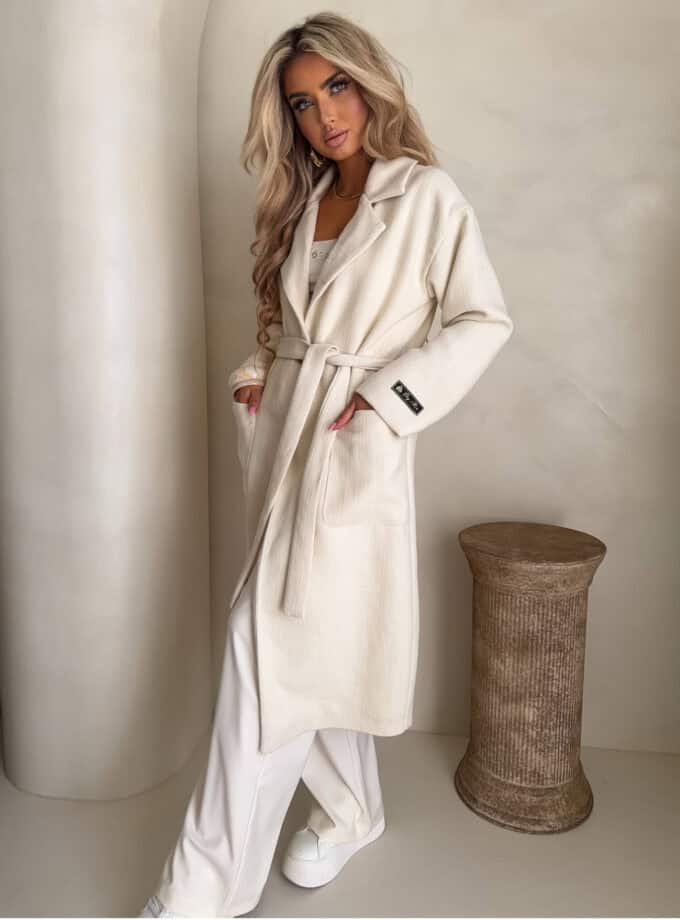 Płaszcz BOSS – ecru