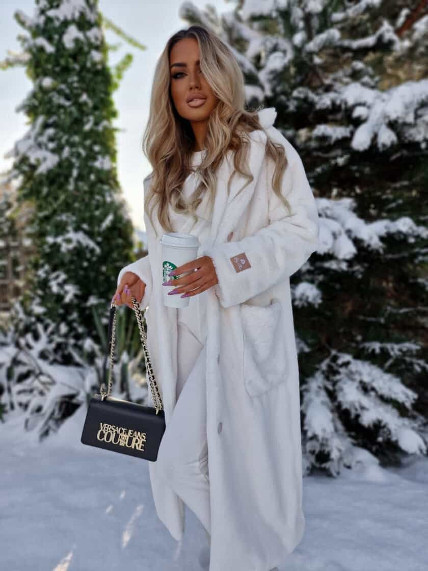 Płaszcz NOELLE – ecru DOSTĘPNY OD 03.11.2025r. - obrazek 4