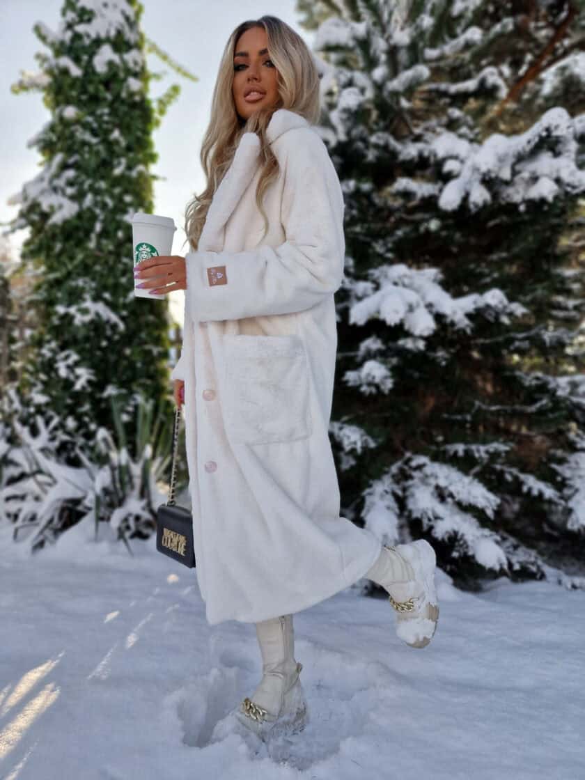 Płaszcz NOELLE – ecru DOSTĘPNY OD 03.11.2025r. - obrazek 8