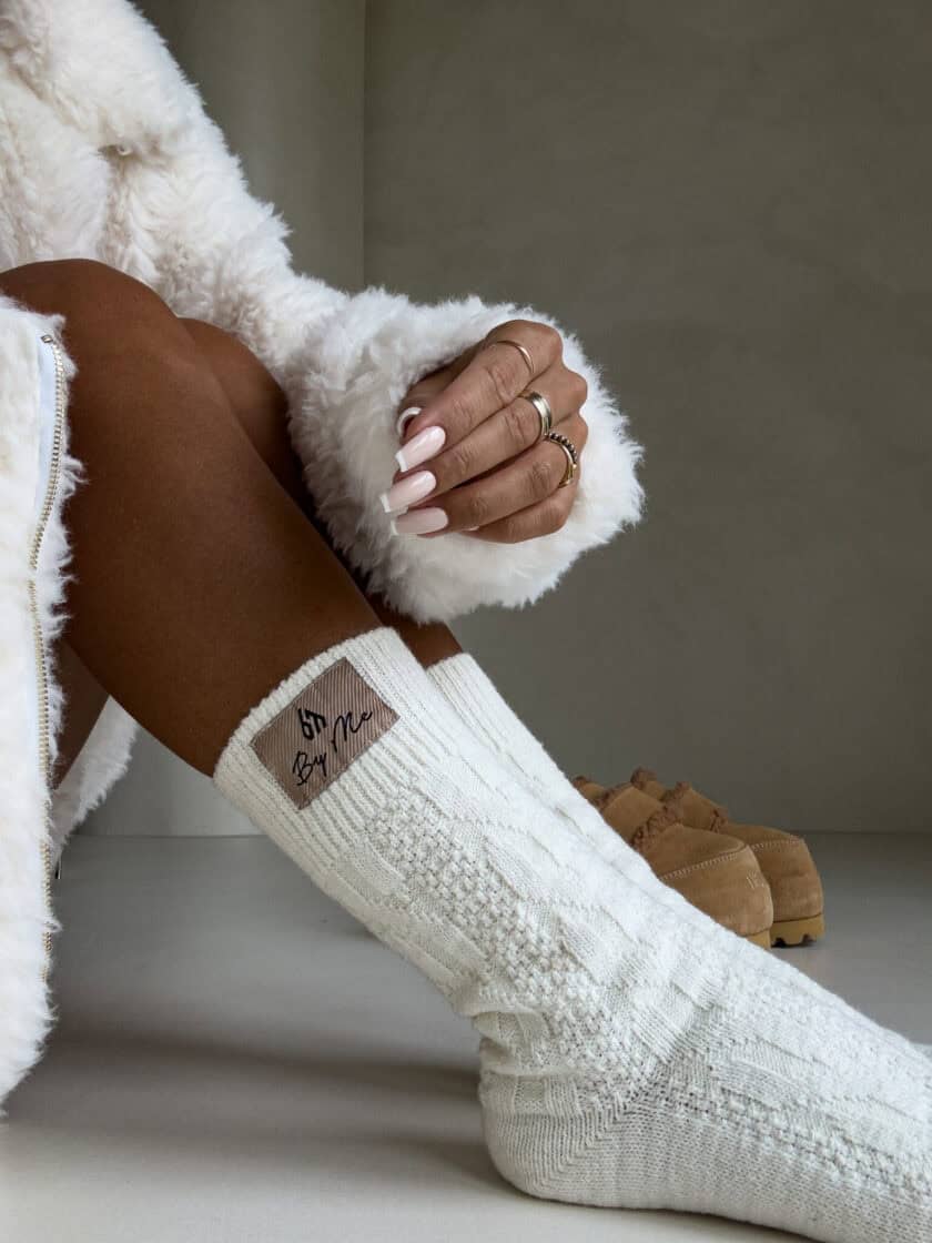 Skarpety WOOL – ecru - obrazek 2