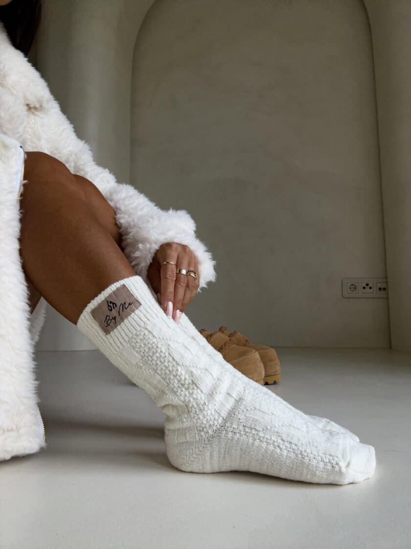 Skarpety WOOL – ecru - obrazek 5