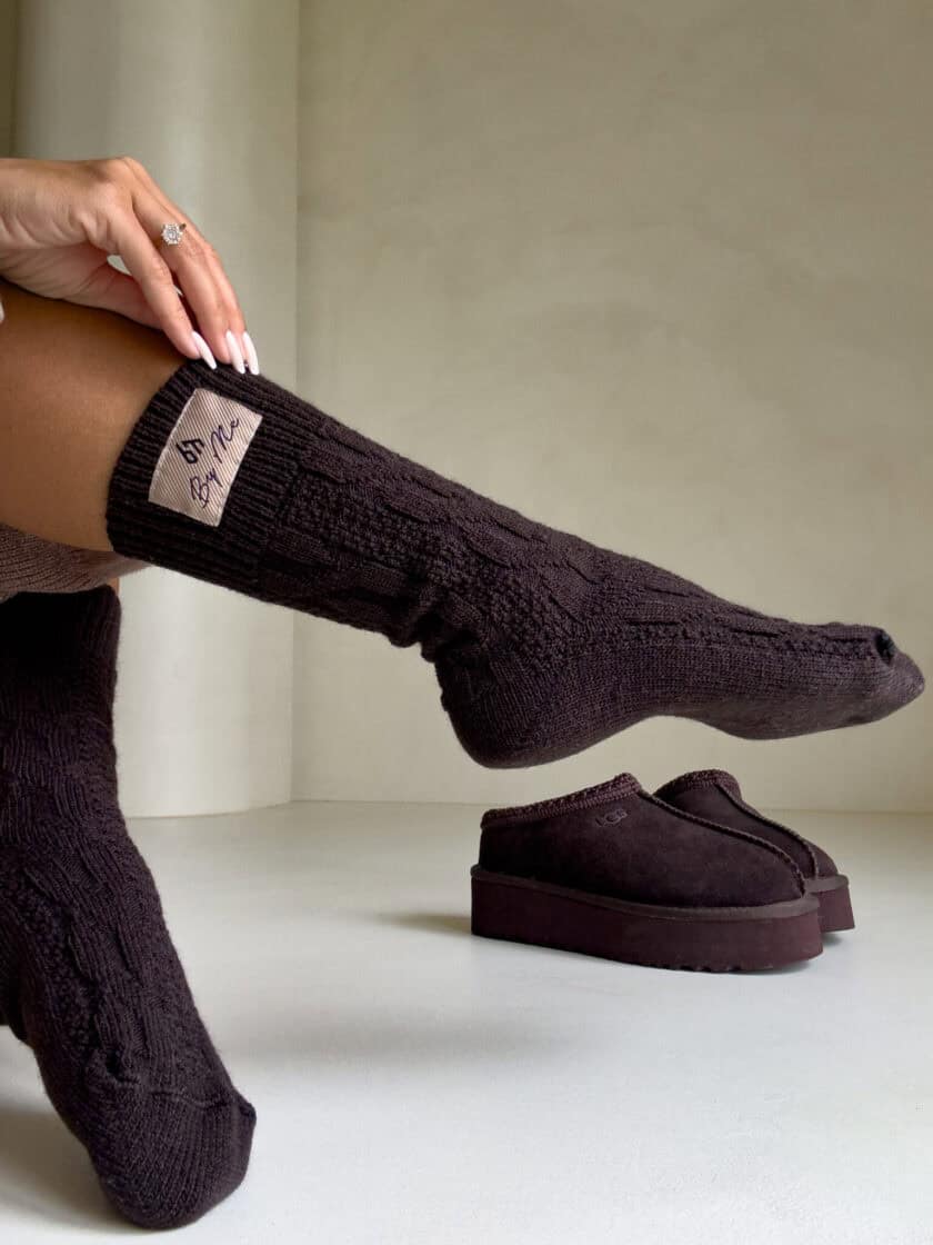 Skarpety WOOL – czekoladowe - obrazek 4