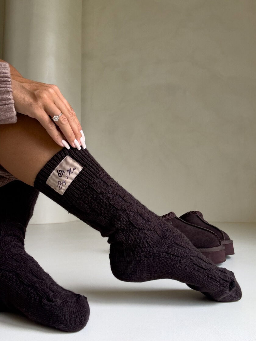 Skarpety WOOL – czekoladowe