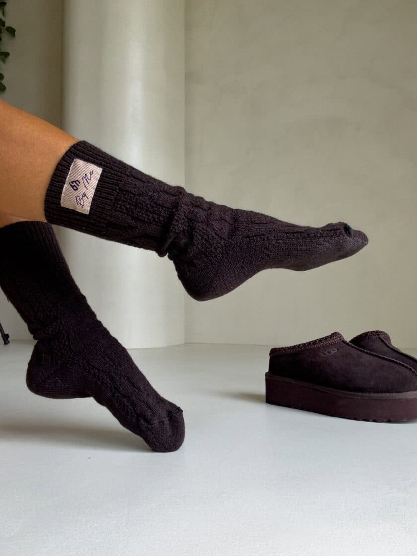 Skarpety WOOL – czekoladowe - obrazek 6