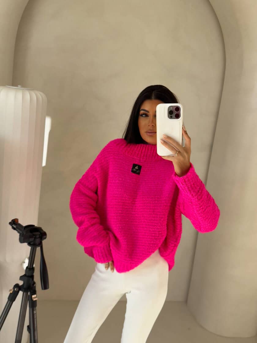 Sweter BUCLA – różowa - obrazek 3