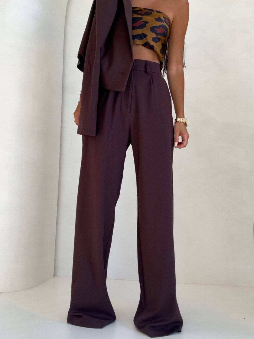 Spodnie SIMPLE - czekoladowe - obrazek 7