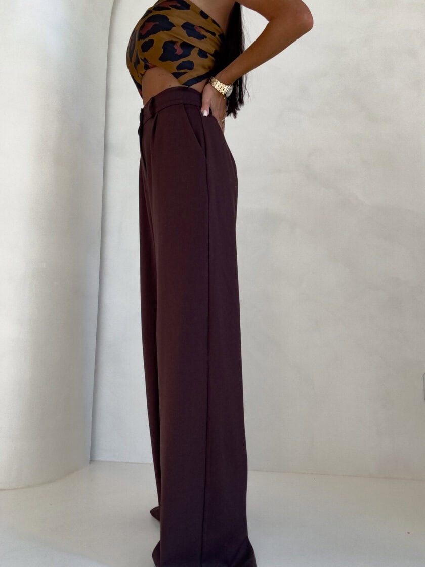 Spodnie SIMPLE - czekoladowe - obrazek 2