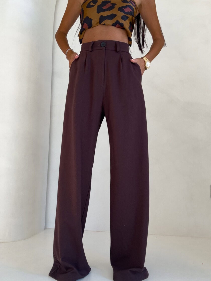 Spodnie SIMPLE - czekoladowe - obrazek 4