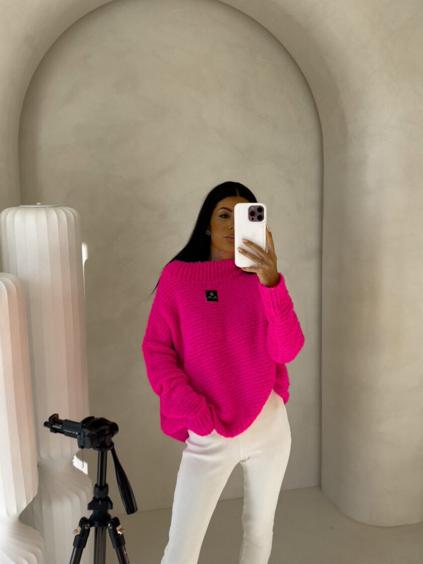 Sweter BUCLA – różowa - obrazek 5