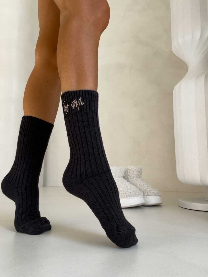 Skarpety WEŁNA – czarne - obrazek 4