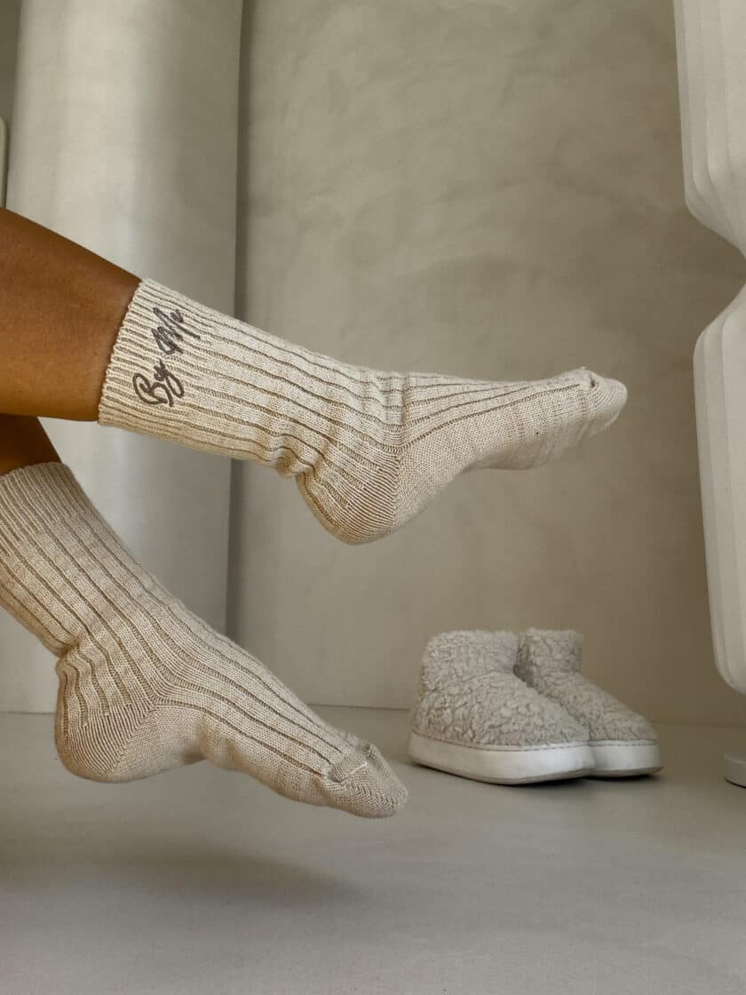 Skarpety WEŁNA – beżowe - obrazek 7