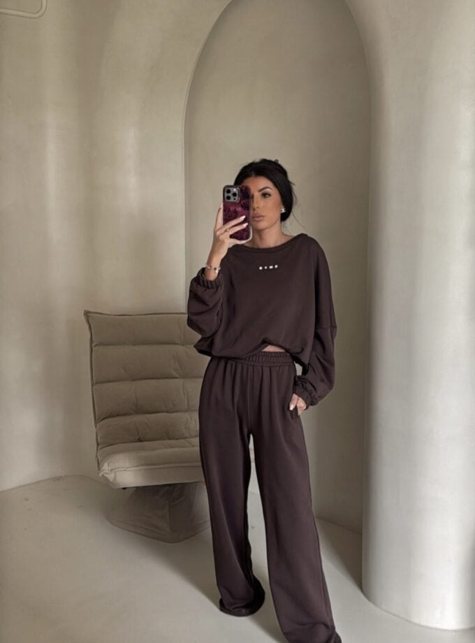 Komplet SYDNEY - czekoladowy