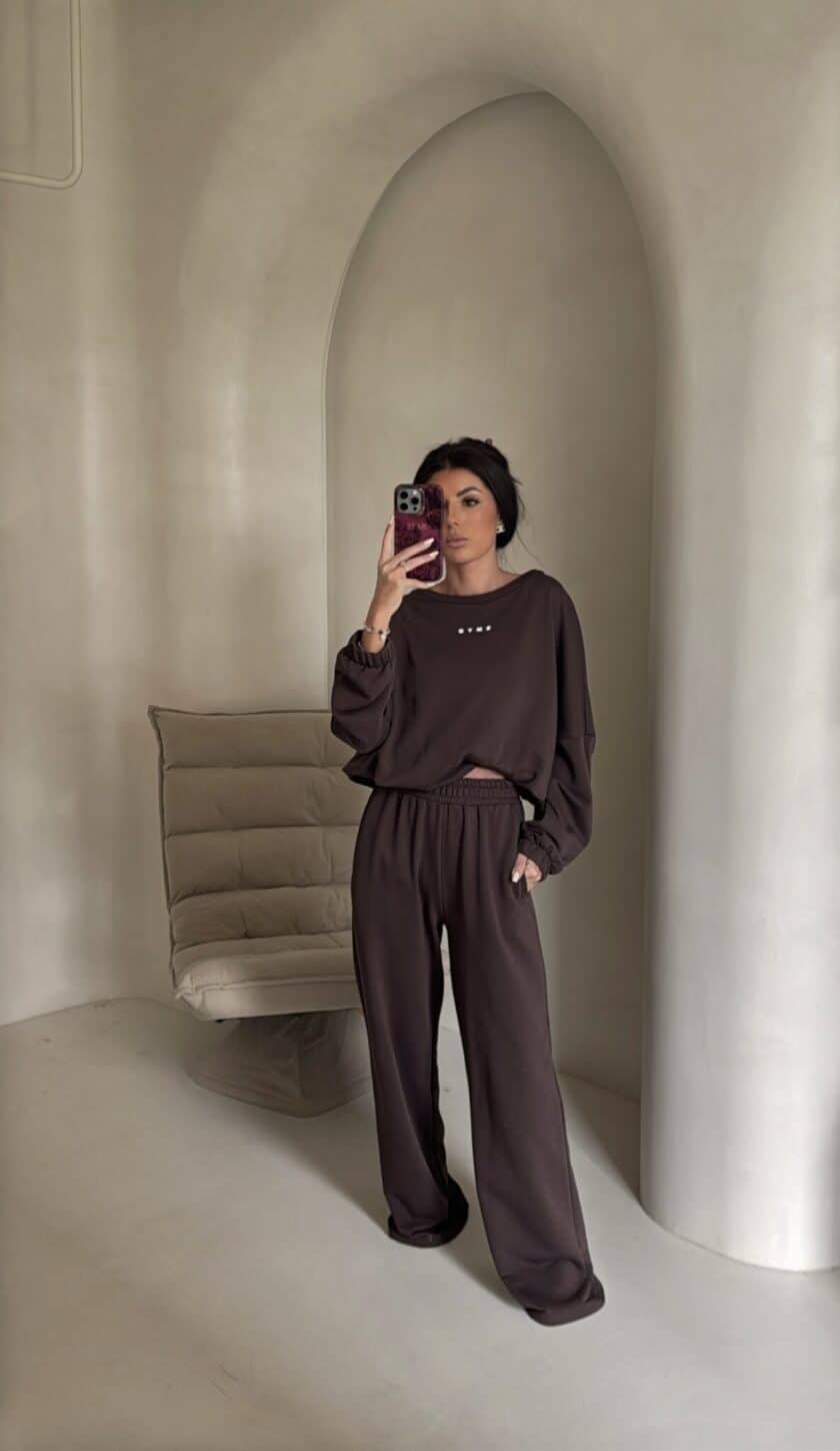 Komplet SYDNEY - czekoladowy