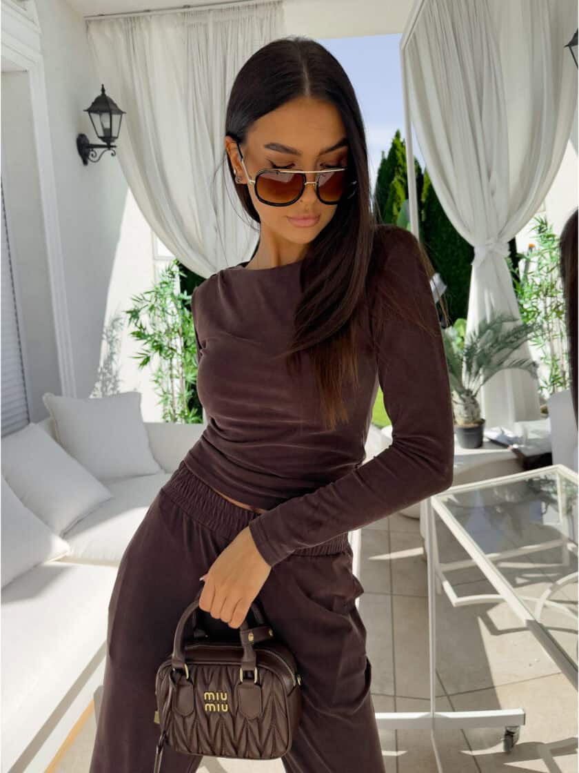 Bluzka LAMIA – czekoladowa - obrazek 2