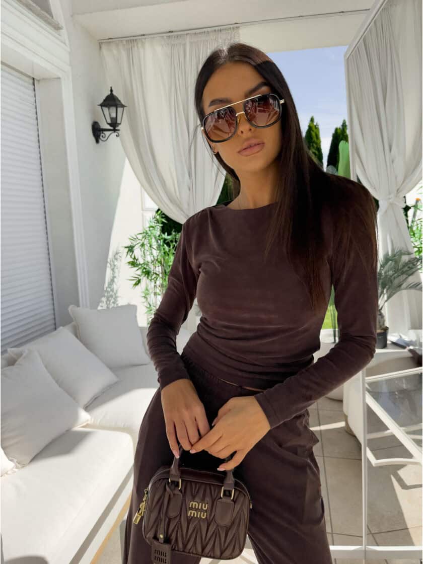 Bluzka LAMIA – czekoladowa - obrazek 6