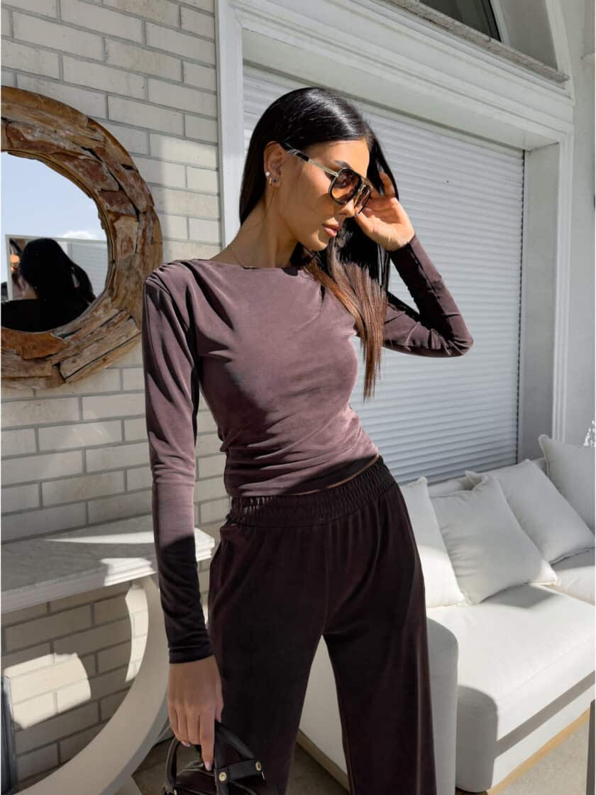 Bluzka LAMIA – czekoladowa - obrazek 8