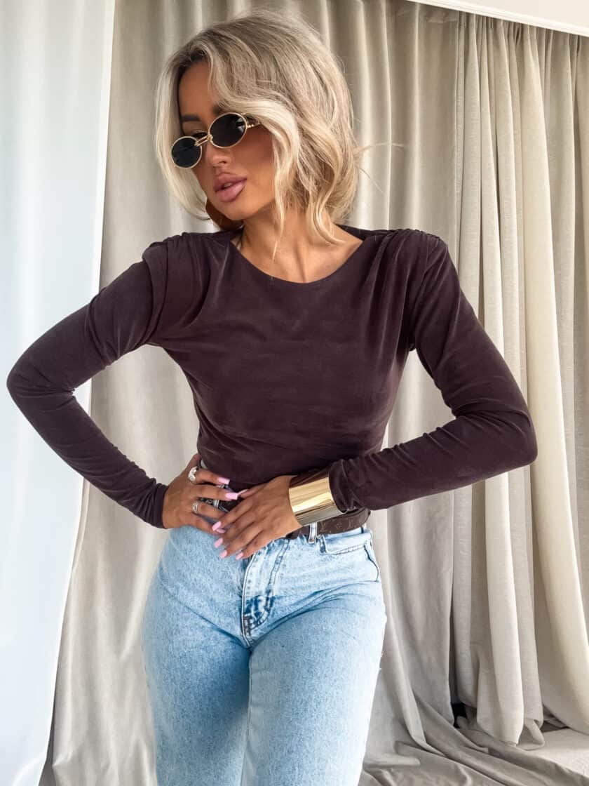 Bluzka LAMIA – czekoladowa - obrazek 7