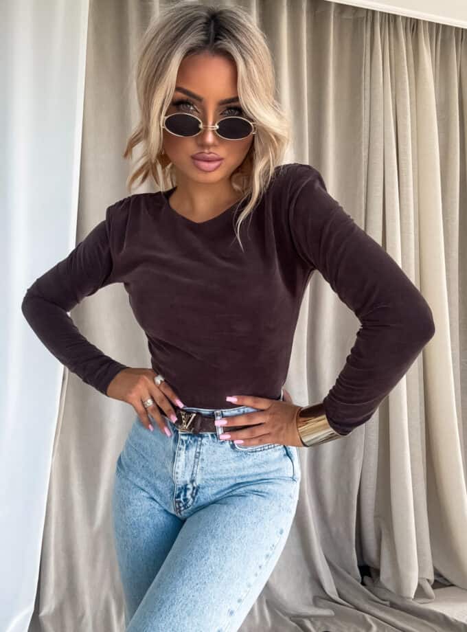 Bluzka LAMIA – czekoladowa