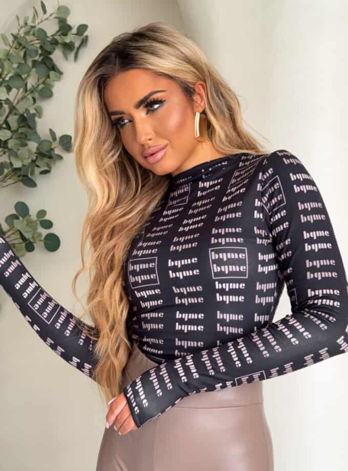 Bluzka SKIN MIU – czarno-beżowa