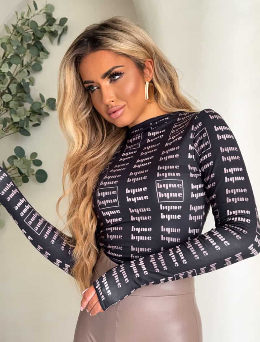 Bluzka SKIN MIU – czarno-beżowa