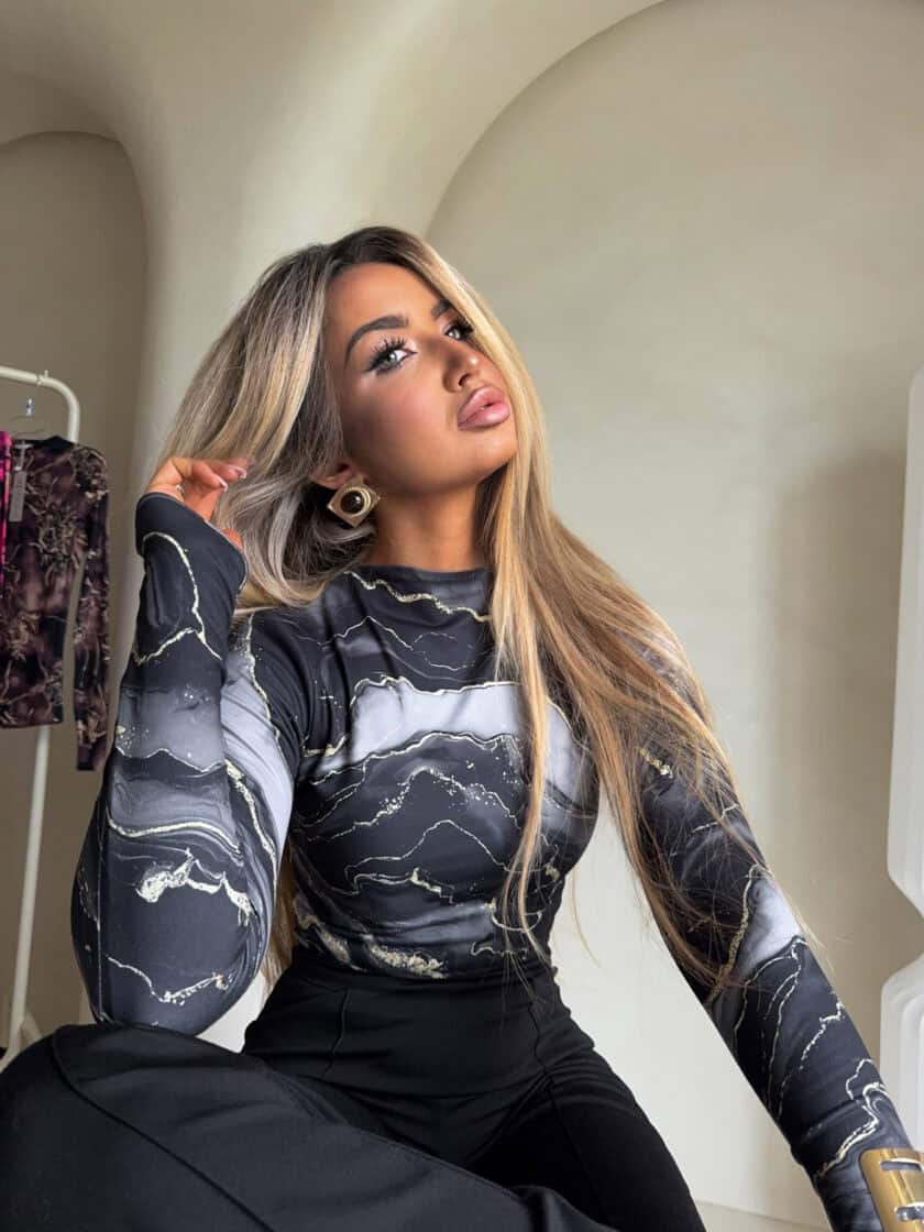 Bluzka SKIN MARMUREK – czarna