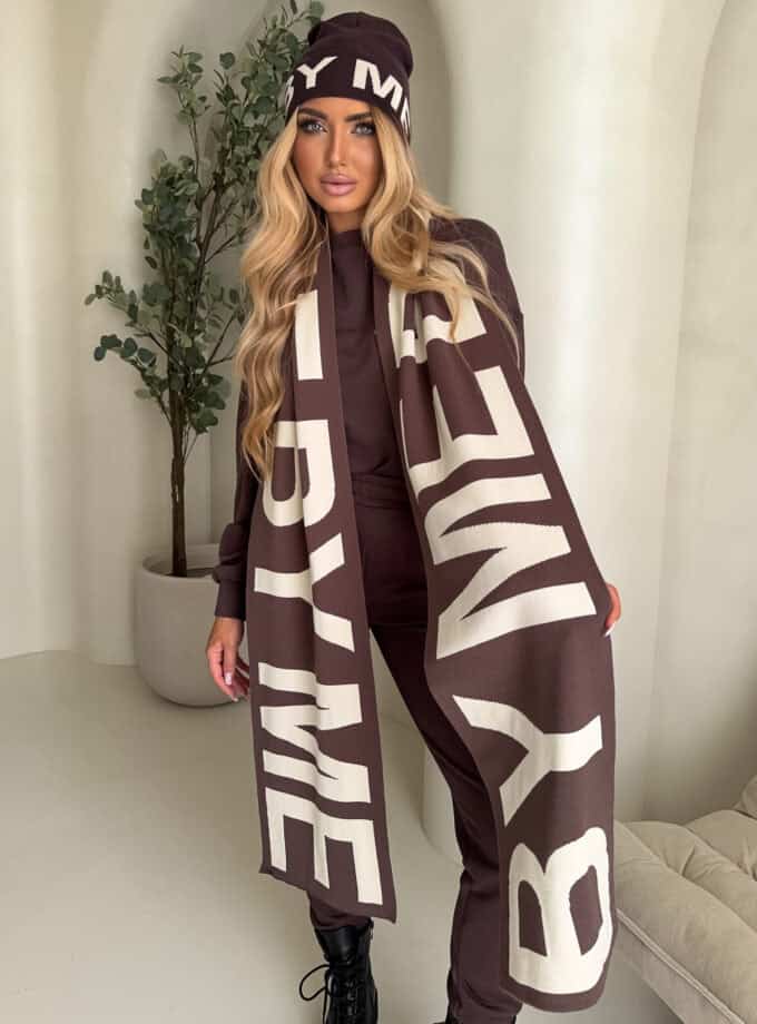 Szal BY ME - czekoladowy