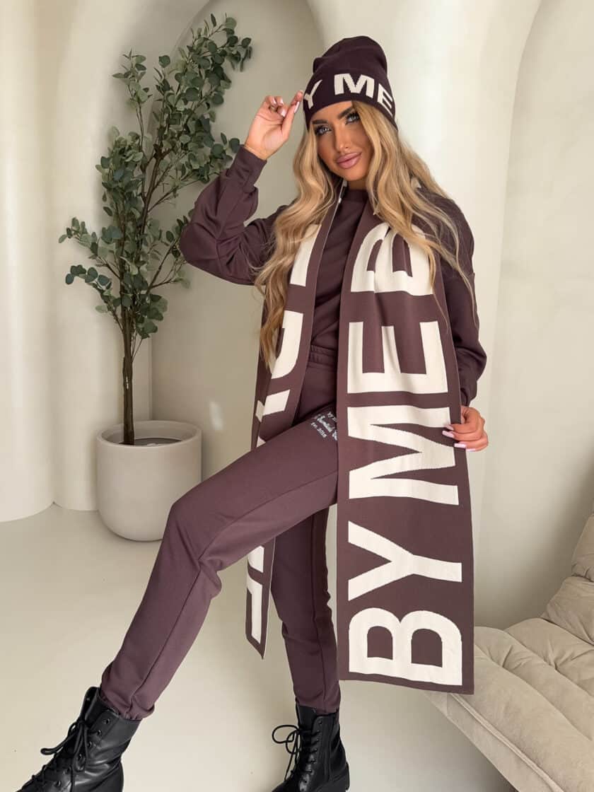 Szal BY ME - czekoladowy - obrazek 2