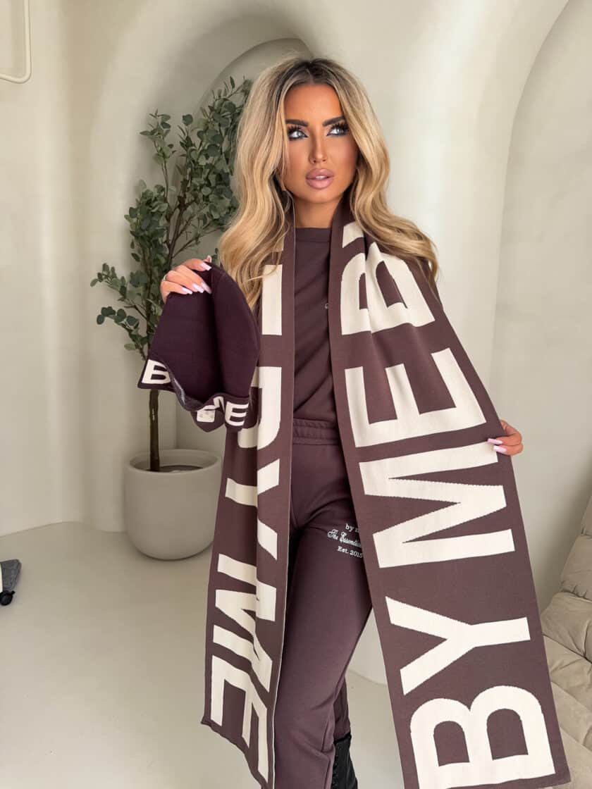 Szal BY ME - czekoladowy - obrazek 8