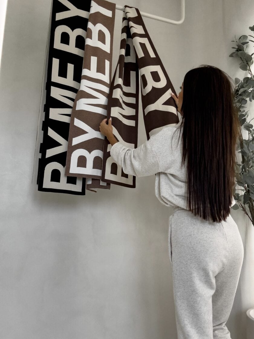 Szal BY ME - czekoladowy - obrazek 6