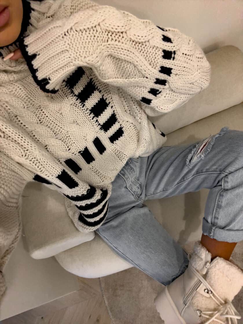 Sweter golf TRAIN – ecru - obrazek 15