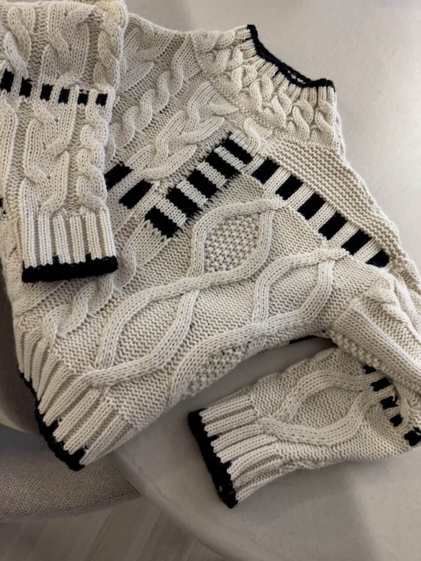 Sweter golf TRAIN – ecru - obrazek 19