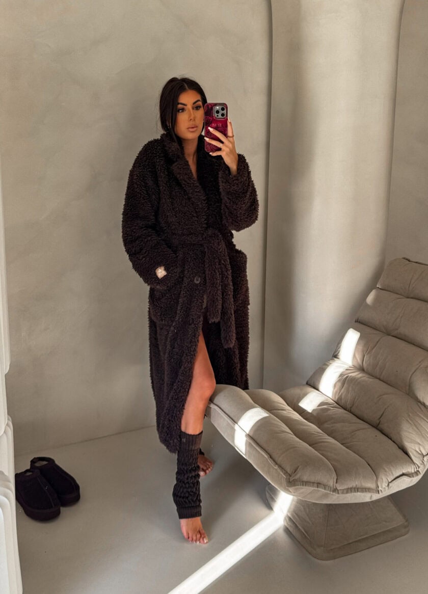 Płaszcz FUR – czekoladowy - obrazek 8