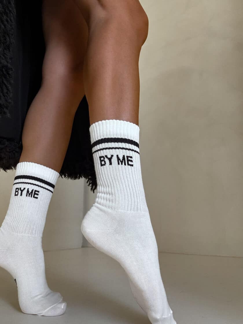 Skarpetki STRIPES – ecru-czarne - obrazek 8