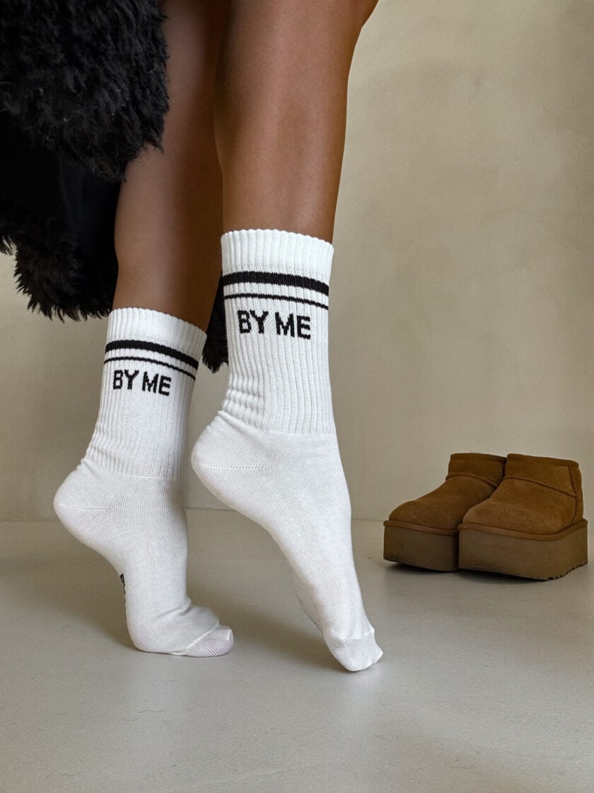 Skarpetki STRIPES – ecru-czarne - obrazek 6