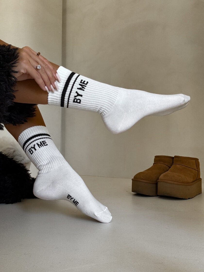 Skarpetki STRIPES – ecru-czarne - obrazek 5