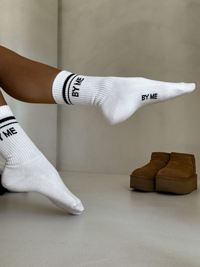 Skarpetki STRIPES – ecru-czarne - obrazek 2