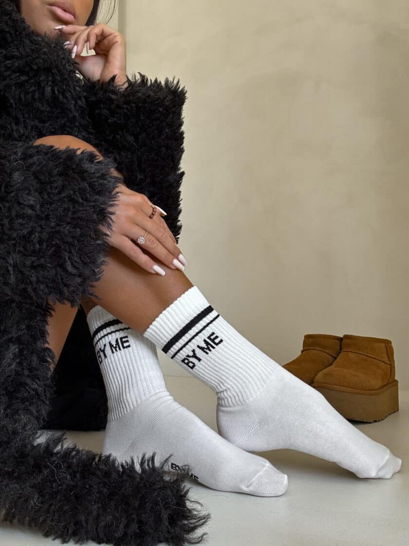 Skarpetki STRIPES – ecru-czarne - obrazek 12