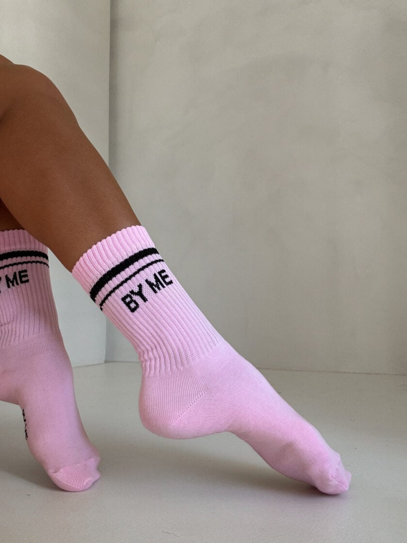 Skarpetki STRIPES – różowo-czarne - obrazek 2