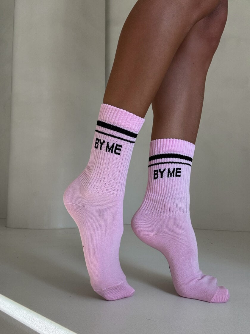 Skarpetki STRIPES – różowo-czarne - obrazek 4