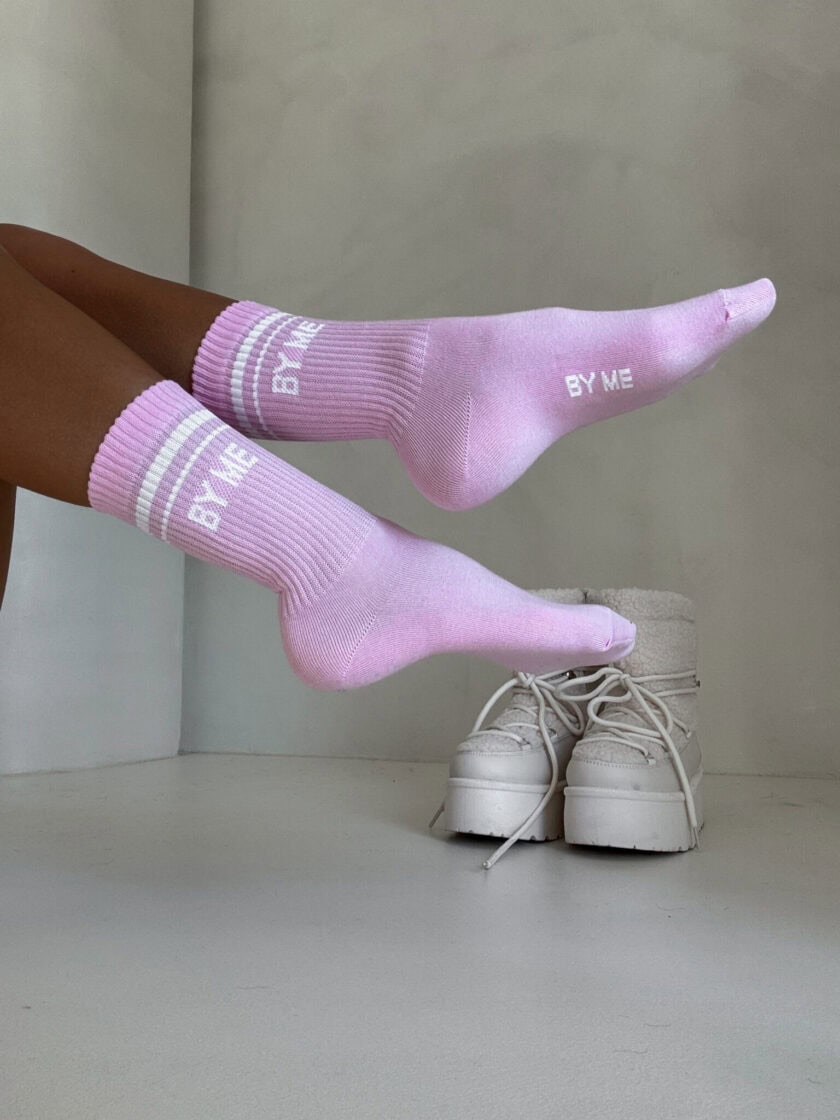 Skarpetki STRIPES – różowo-białe - obrazek 5