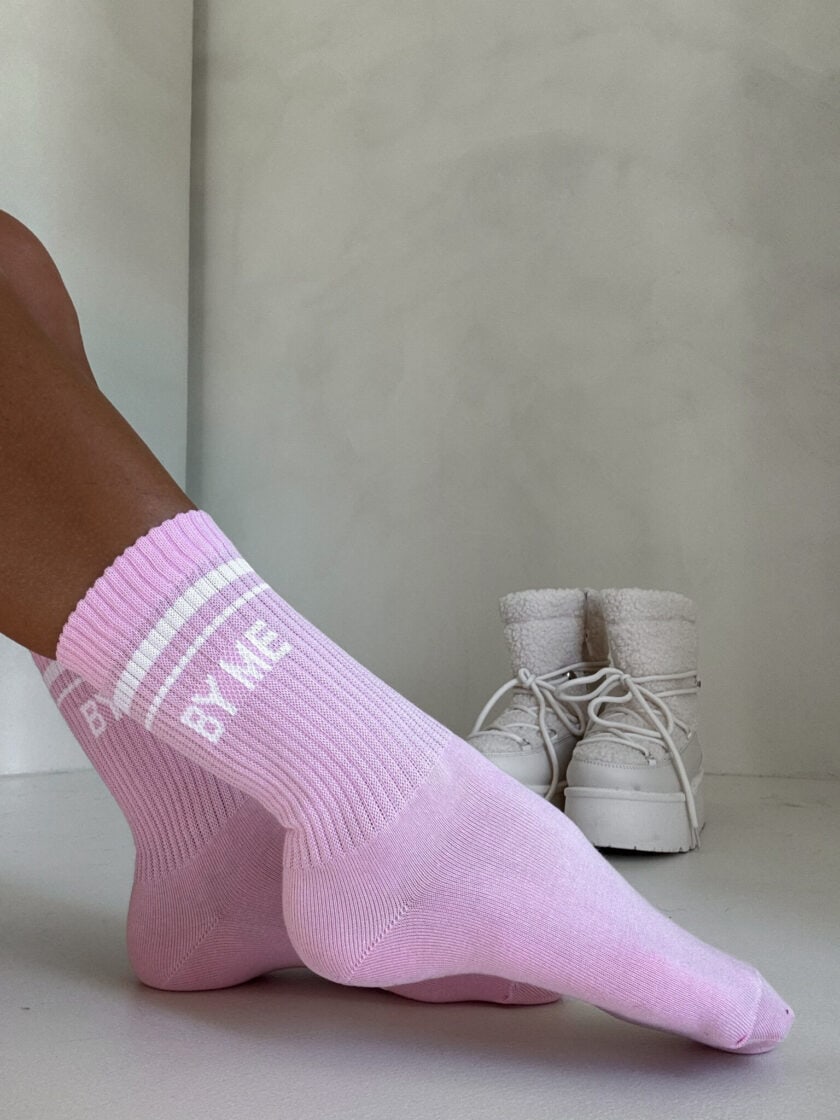 Skarpetki STRIPES – różowo-białe - obrazek 6