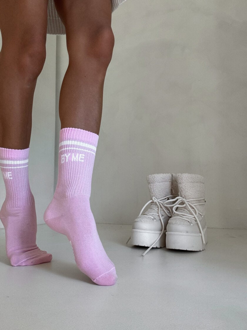 Skarpetki STRIPES – różowo-białe - obrazek 7