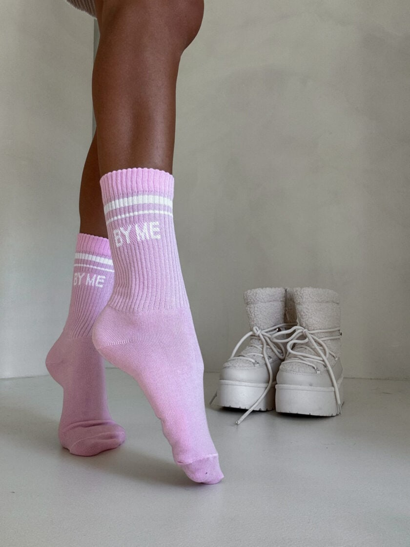 Skarpetki STRIPES – różowo-białe - obrazek 3