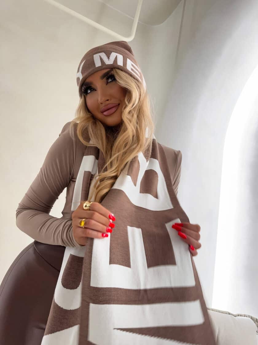 Szal BY ME - mokka - obrazek 5