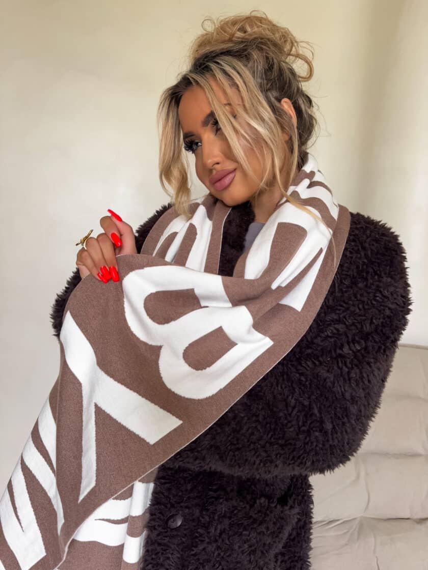 Szal BY ME - mokka - obrazek 4