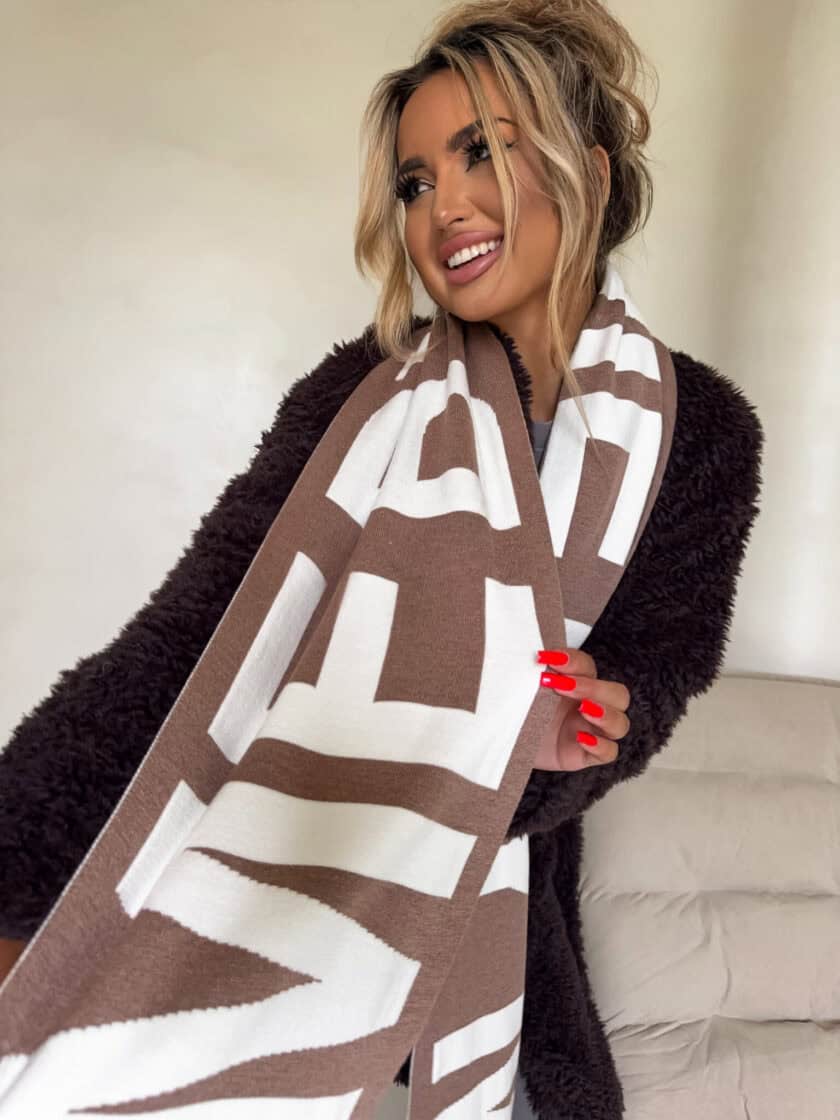 Szal BY ME - mokka - obrazek 6