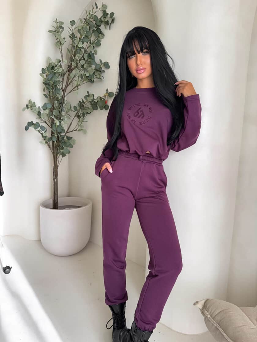 Komplet LOUIS - śliwkowy